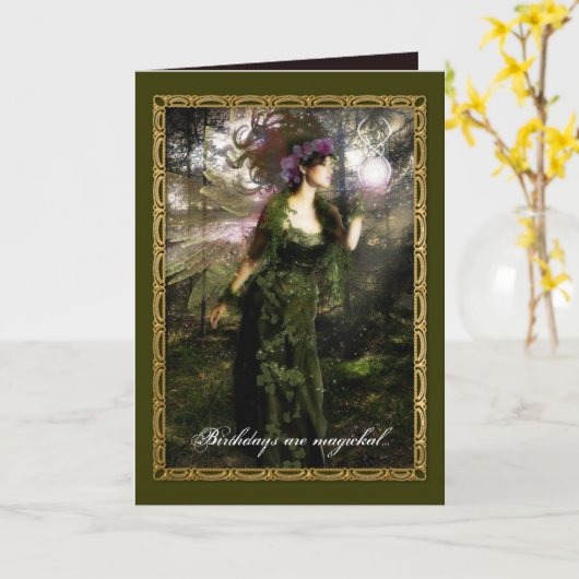 Heidnischer Geburtstag Karte (Gelbe Blume)