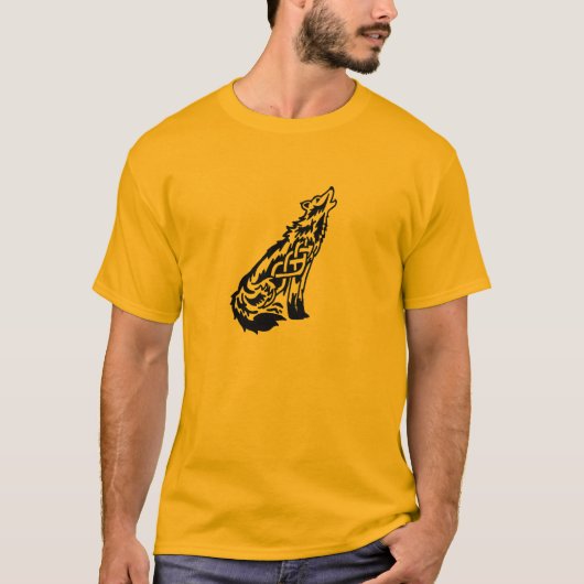 Heidnischer keltischer Wolf T-Shirt (Vorderseite)