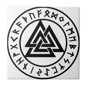 Heidnischer Symbole Odins Knoten Valknut Fliese