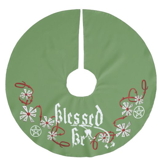 Heidnischer Weihnachten-Baum-Rock, Polyester Weihnachtsbaumdecke (Vorderseite)