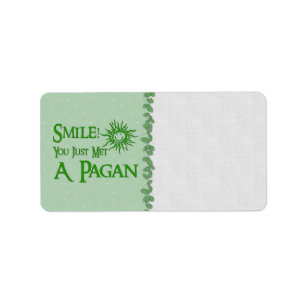 Heidnisches Lächeln Adressaufkleber