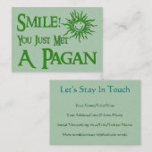 Heidnisches Lächeln Visitenkarte (Vorne/Hinten)