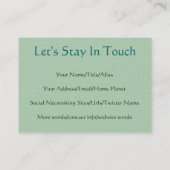 Heidnisches Lächeln Visitenkarte (Rückseite)