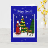 Heidnisches Winter-Sonnenwende-Weihnachten Sankt, Karte (Gelbe Blume)