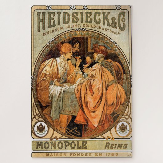 Heidsieck & Co. von Alphonse Mucha Puzzle (Vertikal)