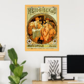 Heidsieck und Co. Vintag Mucha Champagne Poster (Heimbüro)