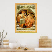 Heidsieck und Co. Vintag Mucha Champagne Poster (Küche)