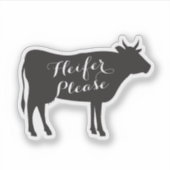 Heifer bitte deal aufkleber (Vorderseite)