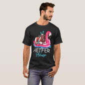 Heifer Bitte Funny Flamingo Float Bandana Cow Far T-Shirt (Vorne ganz)