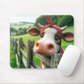 Heifer Cow mit einem Kerchef Mousepad (Mit Mouse)