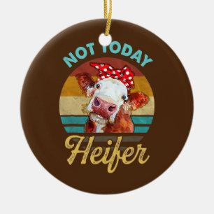 Heifer Geschenk für Männer Frauen Bauer Lover Heif Keramik Ornament