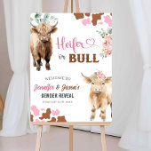 Heifer oder Bull Gender Reveal Welcome Board Poster