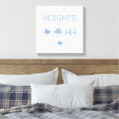 Heights Design Collection, Blue Tile, Houston TX Leinwanddruck (Insitu (Schlafzimmer))