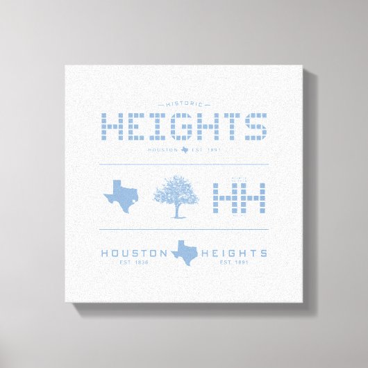 Heights Design Collection, Blue Tile, Houston TX Leinwanddruck (Vorderseite)