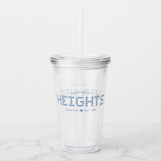 Heights Tile, Blue Tile, Houston Heights Acryltrinkbecher (Vorderseite)