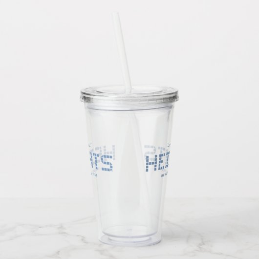 Heights Tile, Blue Tile, Houston Heights Acryltrinkbecher (Links)