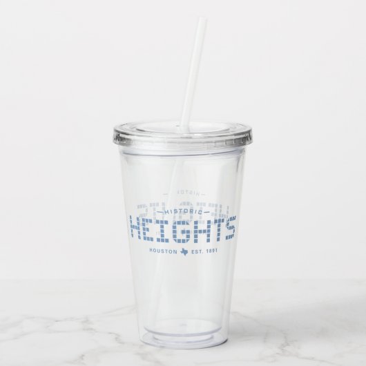 Heights Tile, Blue Tile, Houston Heights Acryltrinkbecher (Rückseite)