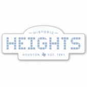 Heights Tile, Blue Tile, Houston Heights Aufkleber (Vorderseite)