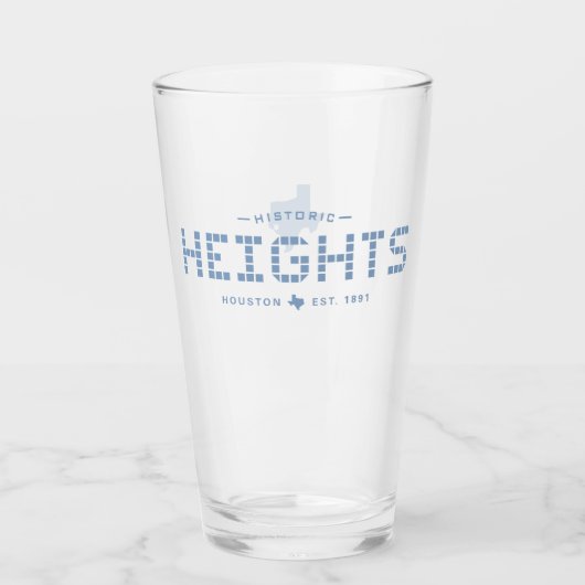 Heights Tile, Blue Tile, Houston Heights Glas (Vorderseite)