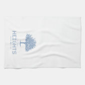 Heights Tile & Tree, Blaue Fliese, Houston Heights Geschirrtuch (Horizontal)