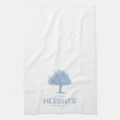 Heights Tile & Tree, Blaue Fliese, Houston Heights Geschirrtuch (Vertikal)
