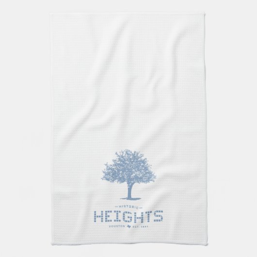 Heights Tile & Tree, Blue Tile, Houston Heights Geschirrtuch (Vertikal)