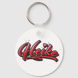 Heike red Heart Graffiti tastger Schlüsselanhänger