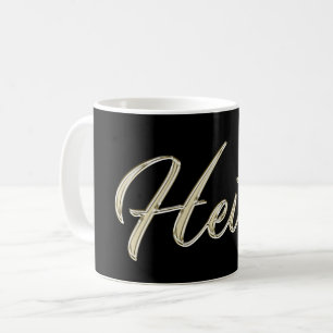 Heike white gold Handwriting Tasse Kaffeetasse