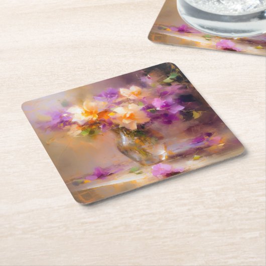 Heikles Stillleben Rechteckiger Pappuntersetzer (angewinkelt)