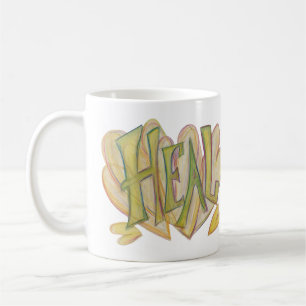 Heil Herz Inspiration Word Art Kaffee Tasse