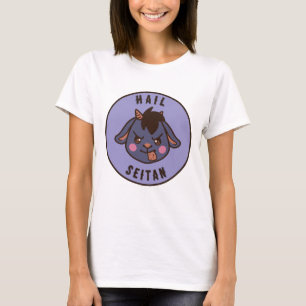 Heil Seitan Niedlich Funny Vegan Goat Shirt