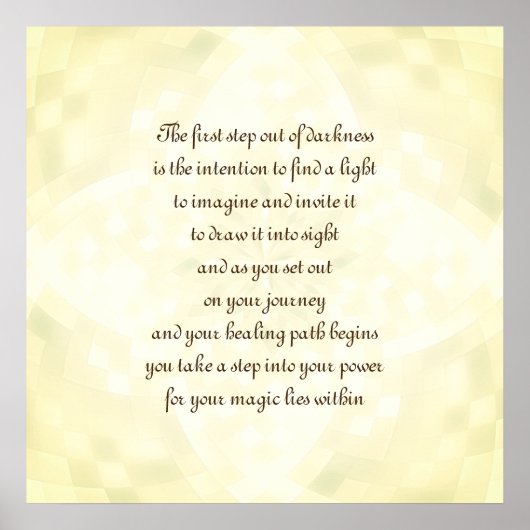 Heilabsicht Poster (Vorne)