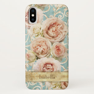 Heilbad Rose mit Damask Personalisiert iPhone X Hülle