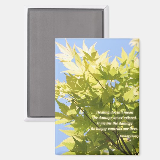 Heilbaum, inspirierendes Zitat - Magnet (Vorderseite/Rückseite)