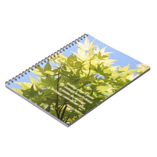 Heilbaum, inspirierendes Zitat - Notebook Notizblock (Linke Seite)