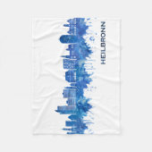 Heilbronn Germany Skyline Blue Fleecedecke (Vorderseite)