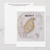 Heilbutt-Grußkarte Einladung (Vorne/Hinten)