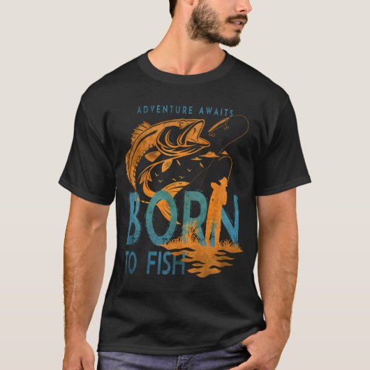 Heilbuttfischereidesign T-Shirt (Vorderseite)