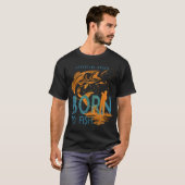 Heilbuttfischereidesign T-Shirt (Vorne ganz)