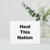 Heile diese Nation Postkarte (Stehend Vorderseite)