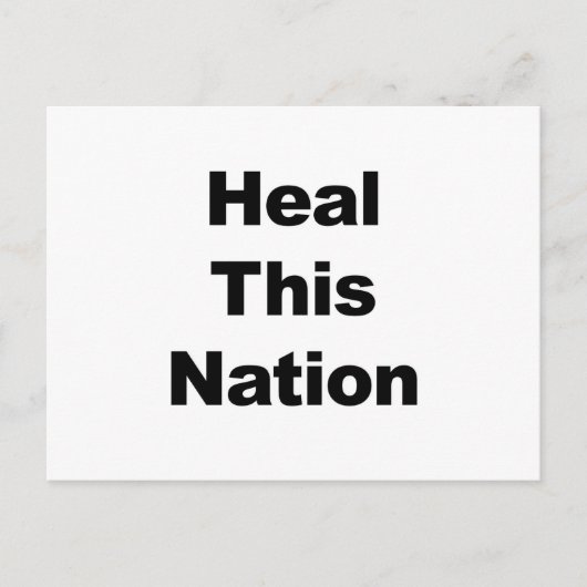 Heile diese Nation Postkarte (Vorderseite)