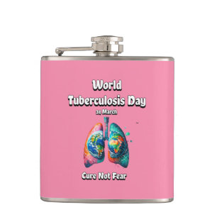 Heile keine Angst. Welttuberkulosetag. Flachmann