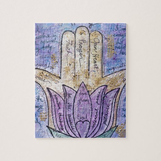 Heilen Hamsa Puzzle (Vertikal)