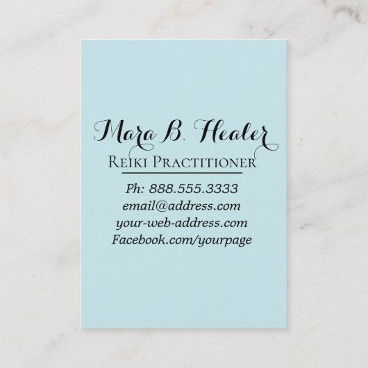 *~* heilen heilende Handstrahlen von Visitenkarte (Rückseite)