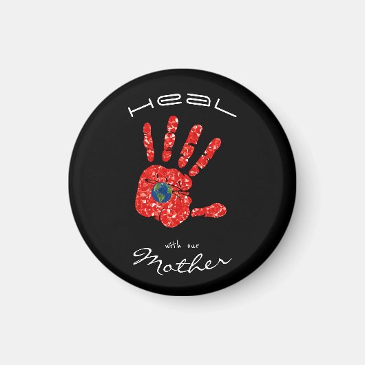 Heilen mit unserer Mutter Erde MMIW Schwarz Magnet (Vorne)