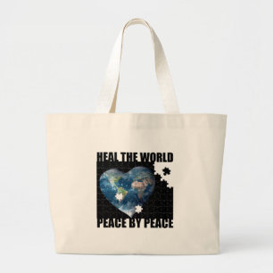 Heilen Sie die Welttasche Jumbo Stoffbeutel
