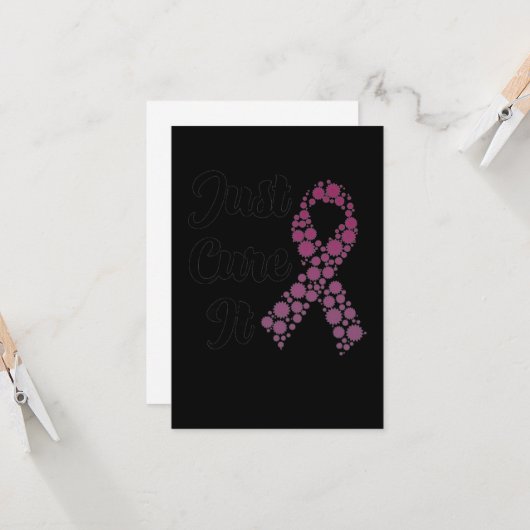 Heilen Sie einfach den Brustkrebs Karte (Vorderseite/Rückseite Beispiel)