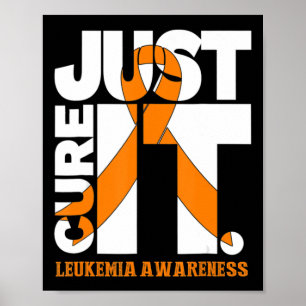 Heilen Sie einfach Leukämie Bewusstsein Ribbon Män Poster
