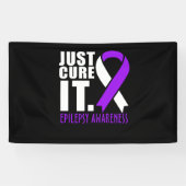 Heilen Sie es einfach Epilepsie Awareness Ribbon Banner (Horizontal)