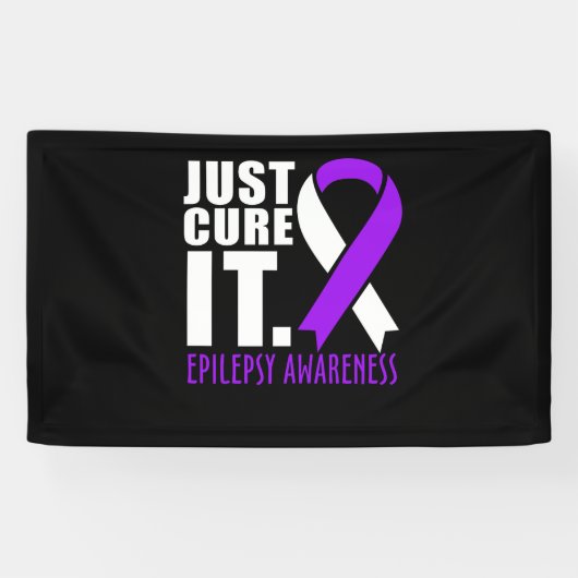 Heilen Sie es einfach Epilepsie Awareness Ribbon Banner (Horizontal)